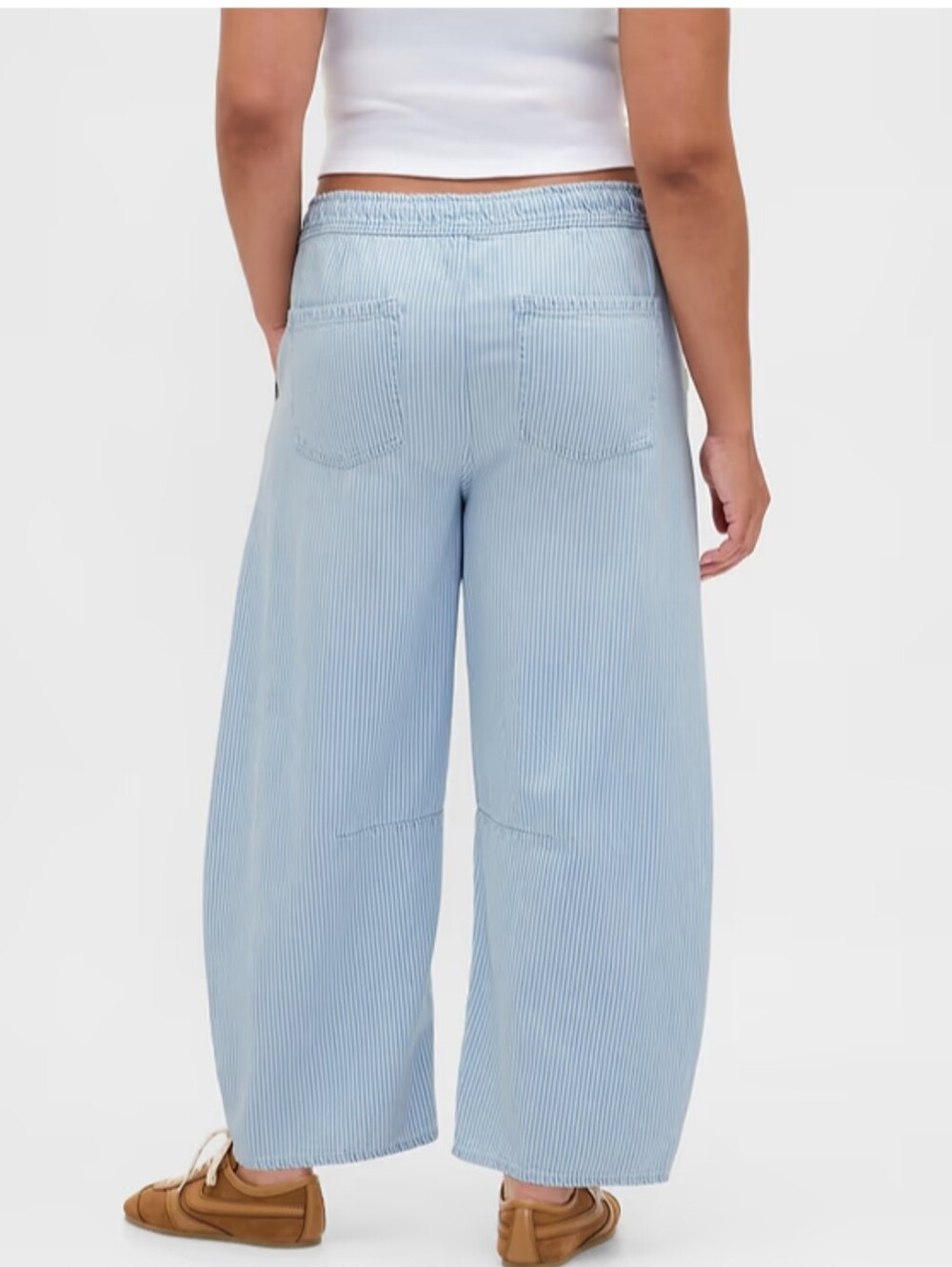 @Gap Horseshoe Easy Striped Mid Rise Jeans Size XL Wide Leg - Picture 5 of 11